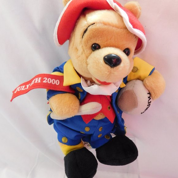Winnie the Pooh July 4th 2000 Walt Disney World Bean Bag Stuffed Animal - Picture 3 of 10